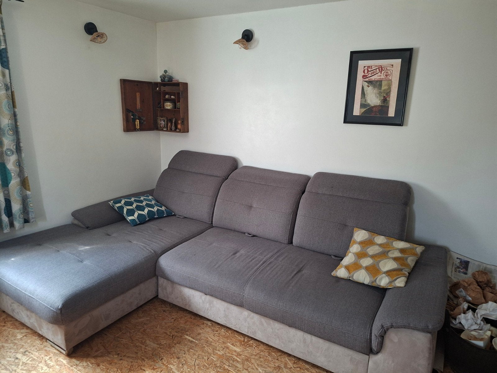 divan lit avec méridienne, Banc d'angle, Quatre personnes ou plus, Enlèvement, Utilisé