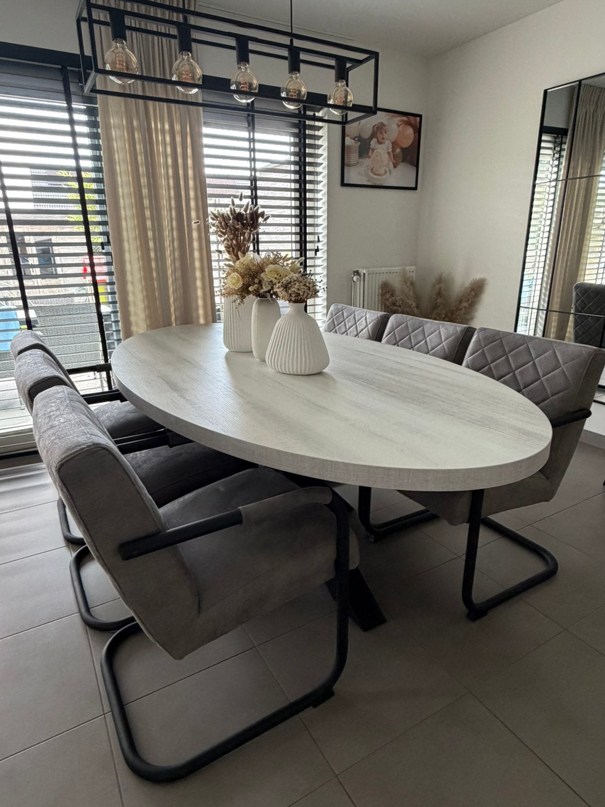 Tafel + 6 stoelen, Huis en Inrichting, Ophalen, Zo goed als nieuw