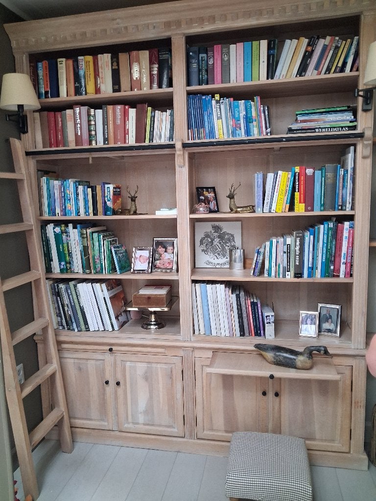Boekenkast in hardhout, Ophalen, 200 cm of meer, 150 tot 200 cm, Teakhout