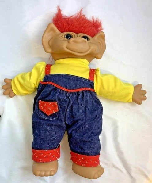 Thomas Dam Trol Pop XL 38cm Grote Vintage pop Rood Haar 90s, Verzamelen, Verzenden, Zo goed als nieuw, Pop