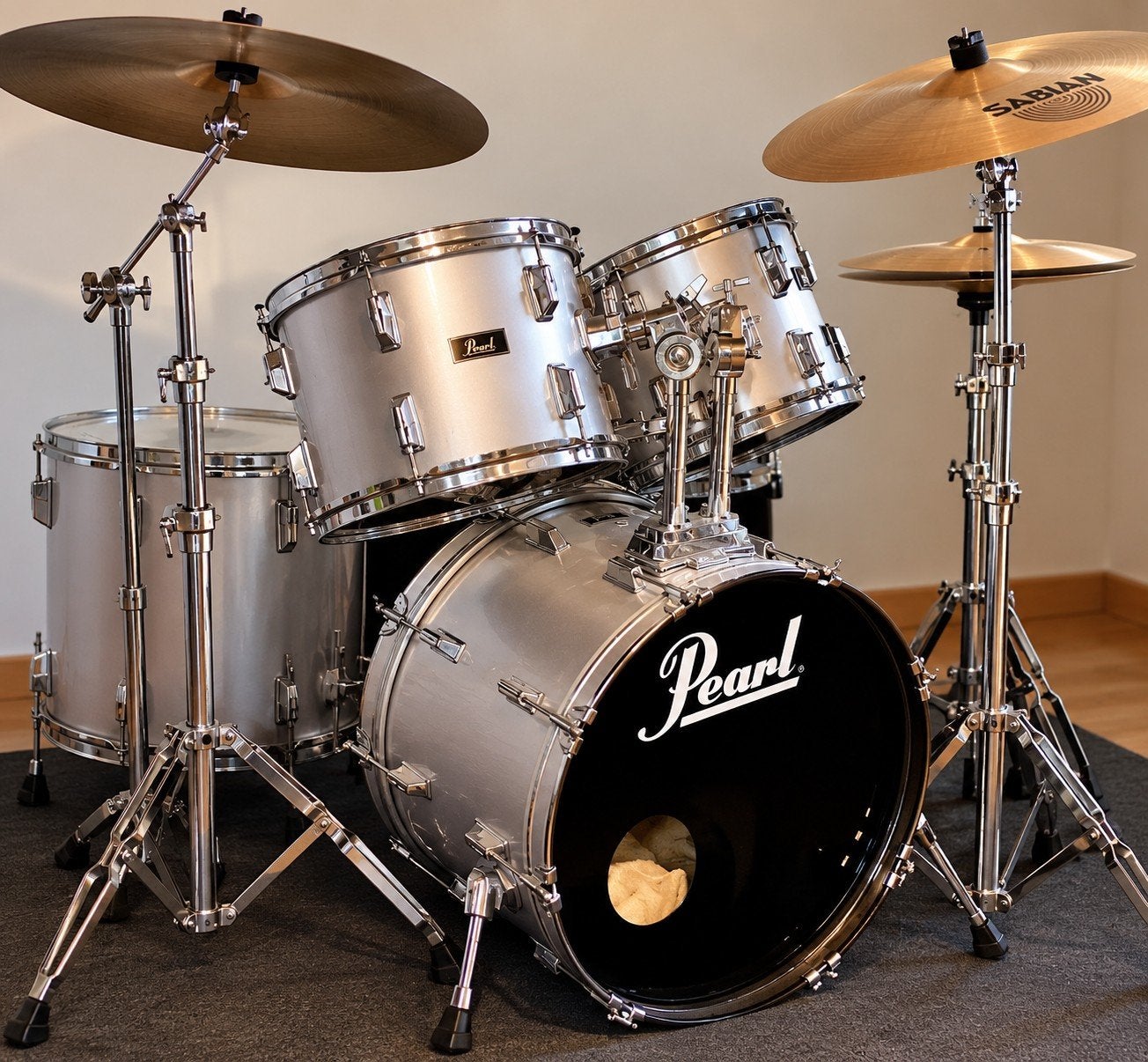 Pearl export drumstel inclusief bekkens, Muziek en Instrumenten, Ophalen, Gebruikt, Pearl