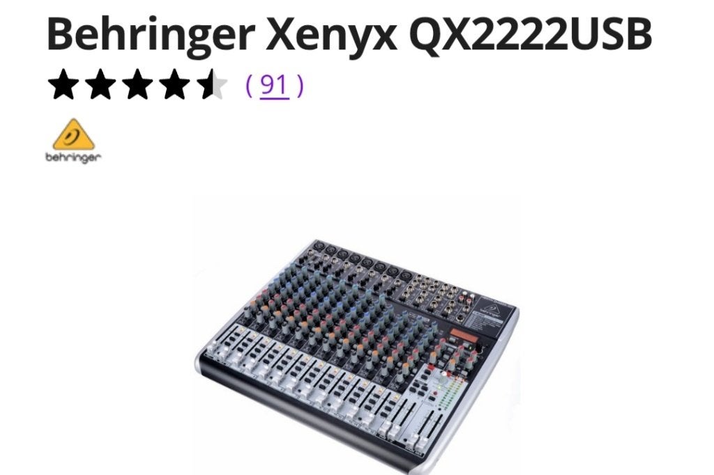 A véndre  tabe berhinger   22 entree neuve garantie, Enlèvement, Neuf, 10 à 20 canaux