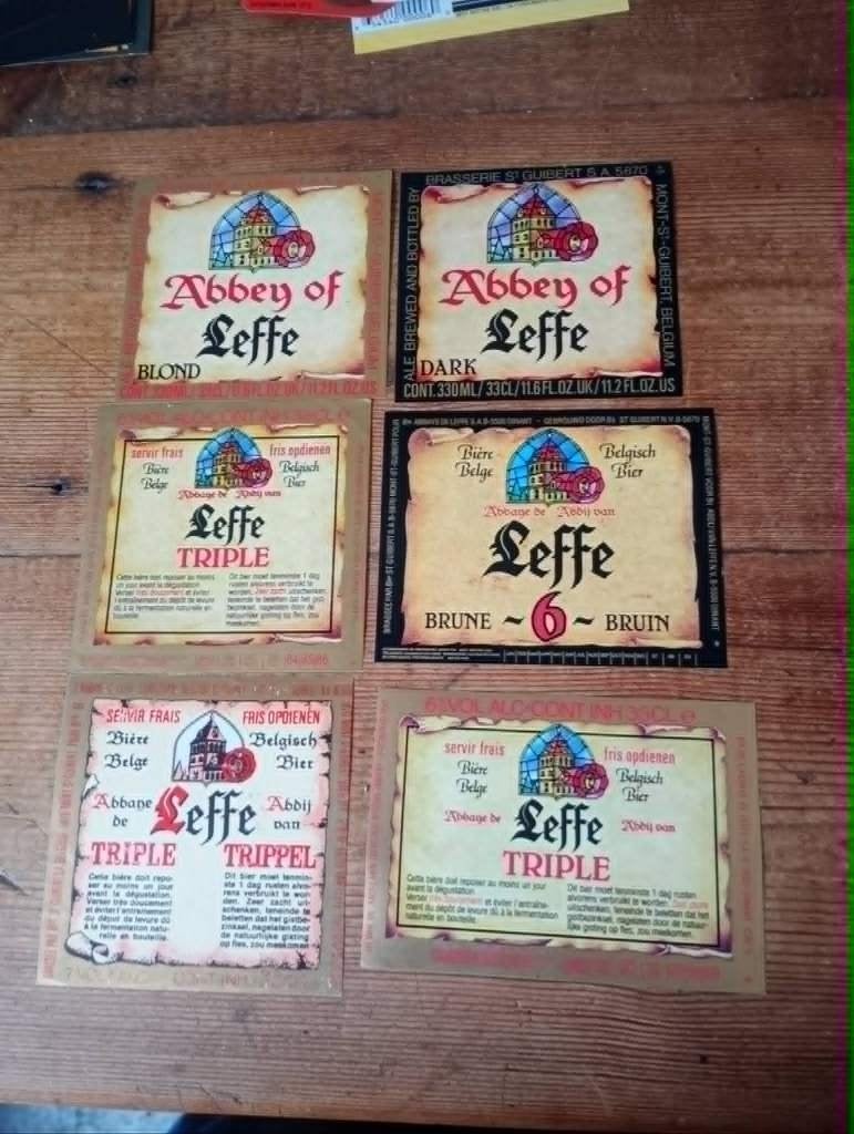 Brasserie bière lot d'étiquettes Abbaye de Leffe, Enlèvement ou Envoi, Comme neuf, Autres types, Leffe