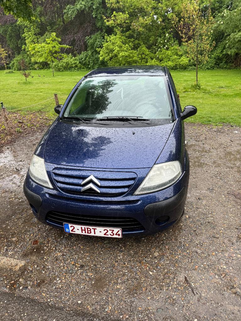 citroen C3 te koop benzine bw 2005, Auto's, Voorwielaandrijving, Stof, Zwart, Blauw