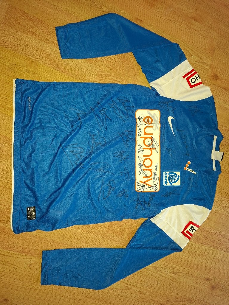 Gesigneerd krc genk shirt (Courtois, Debruyne,...), Enlèvement ou Envoi, Comme neuf, Maillot