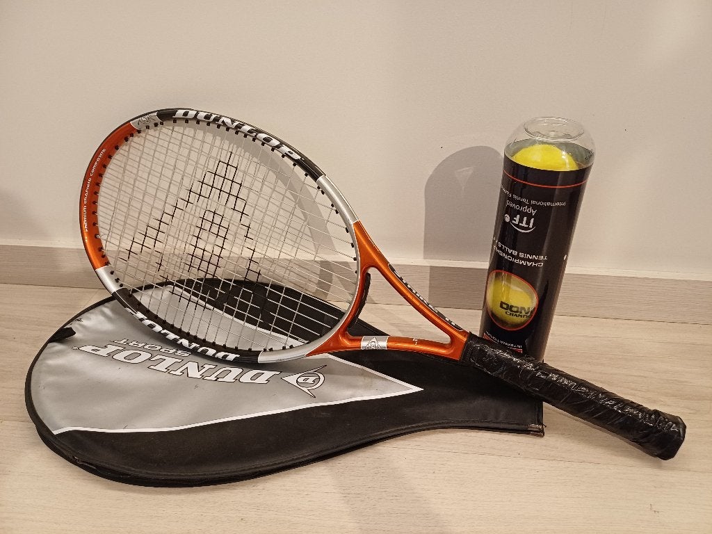 Tennisracket Dunlop Strike T1 Graphite, Sport en Fitness, Tennis, Ophalen, Gebruikt, Racket, Dunlop