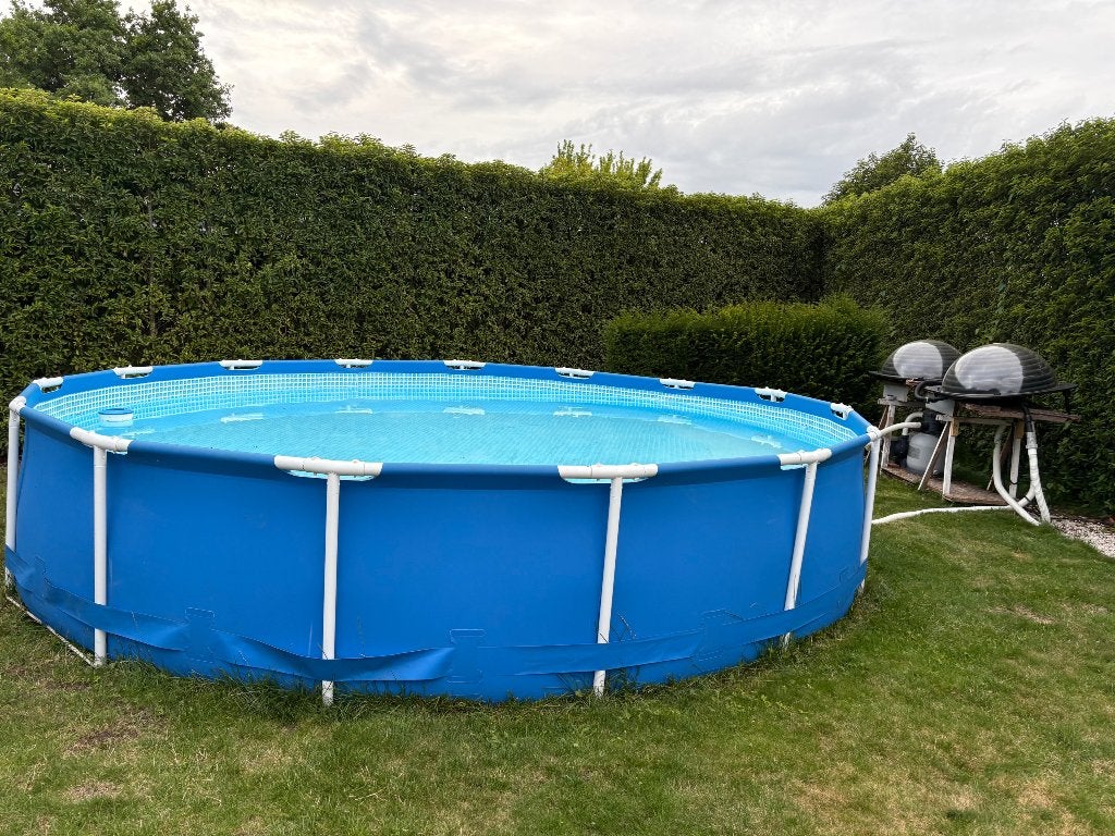 Intex zwembad met pomp en 2 verwarmingsketels, 200 à 400 cm, 300 cm ou plus, Rond, Enlèvement