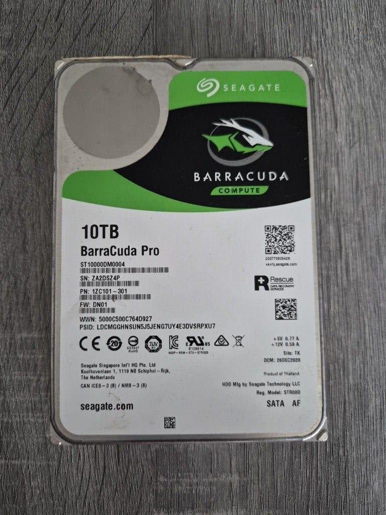 Seagate BarraCuda Pro 10TB – 7200 RPM – SATA – Très bon état, Enlèvement, Utilisé, SATA