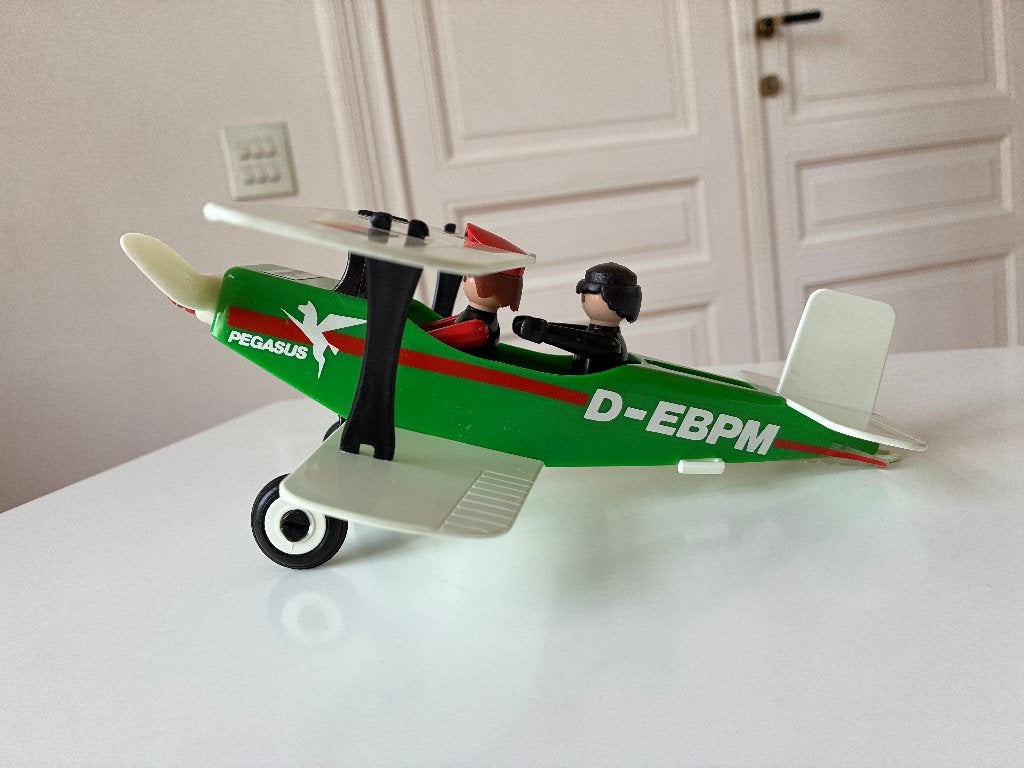 Vintage Playmobil vliegtuigje met 2 figuren, Enlèvement, Utilisé, Véhicule