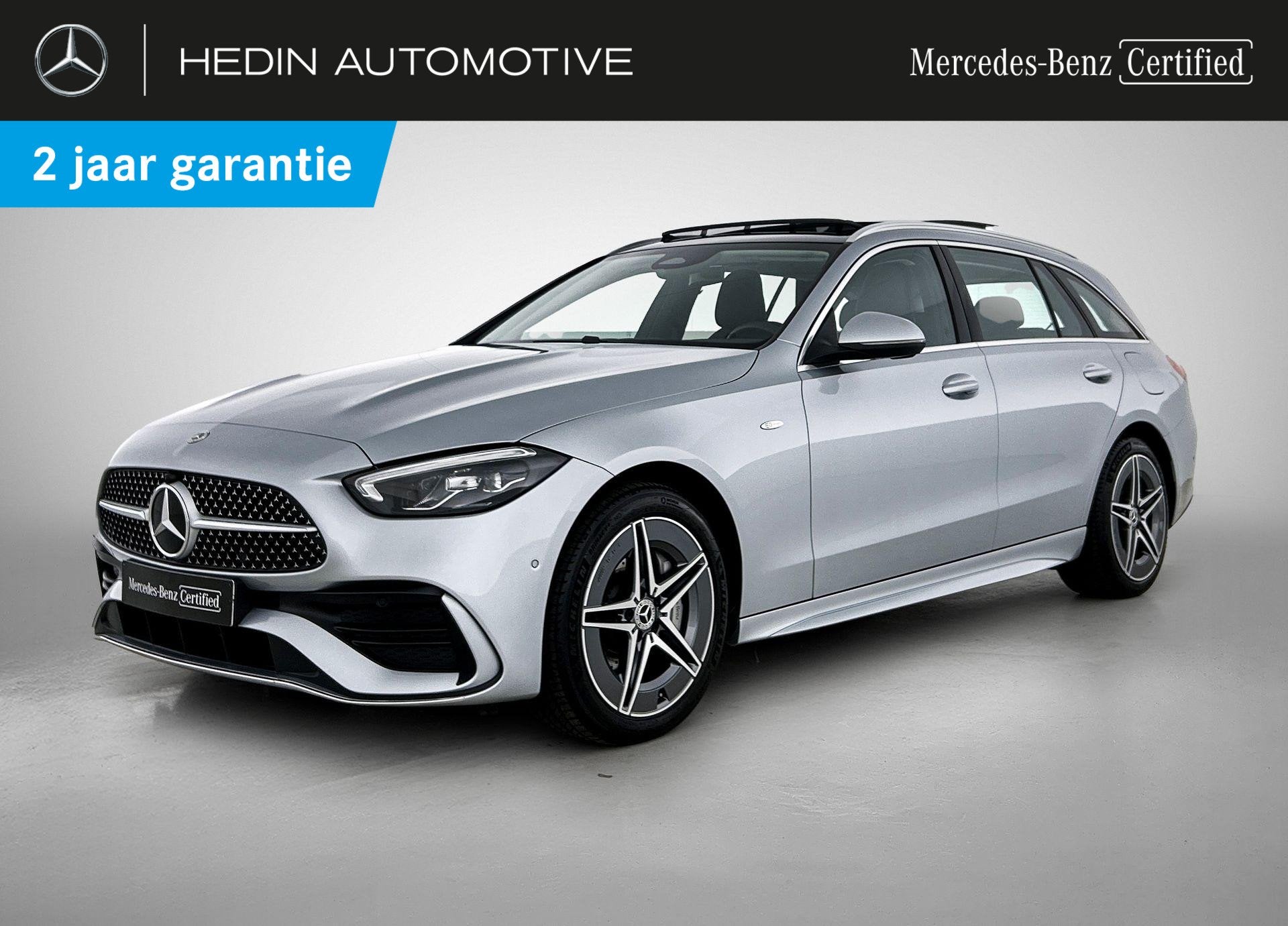 Mercedes-Benz C-klasse 300 DE Break AMG Line | Panoramisch D, Auto's, Automaat, Zwart, Plug-in hybride, Bedrijf