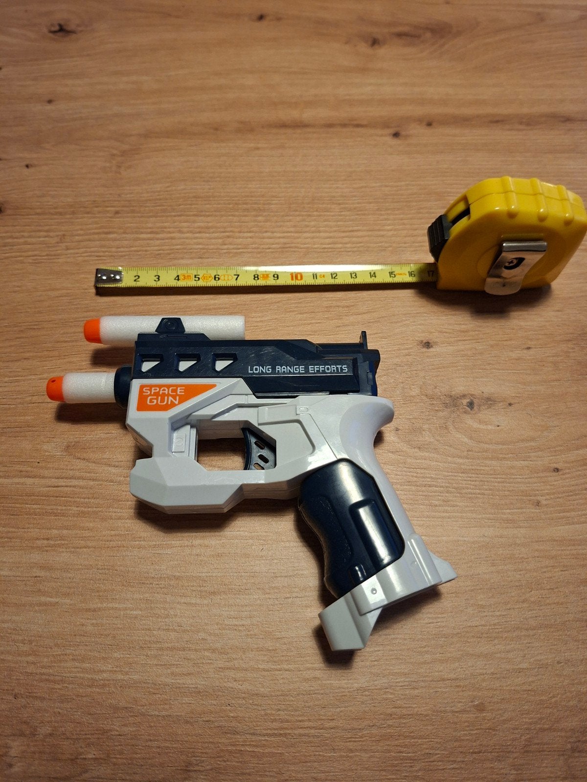 Klein ruimtepistoolpistool met 2 dartprojectielen, Ophalen, Gebruikt