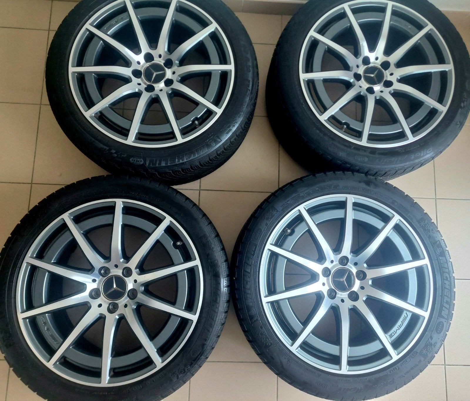 Jantes Mercedes E AMG E63/E63S 19” originales pneus Michelin, Enlèvement, Pneus hiver, Pneu(s)