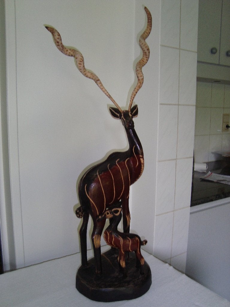 Houten hert, Huis en Inrichting, Ophalen of Verzenden, Gebruikt