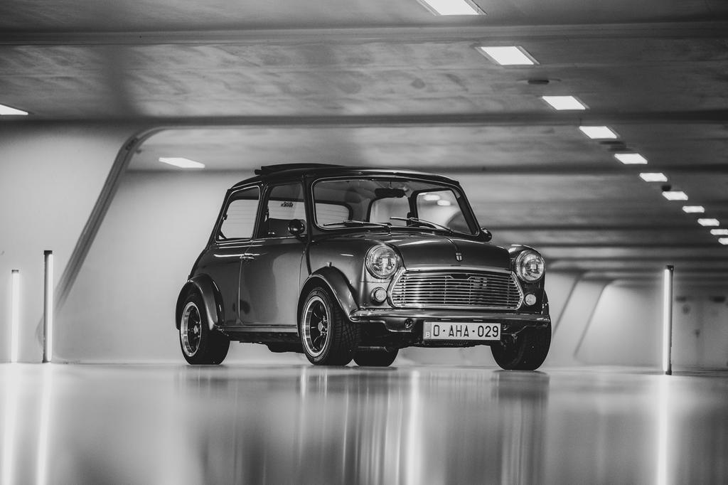 Austin Mini, Cuir, Achat, Noir, 5 places