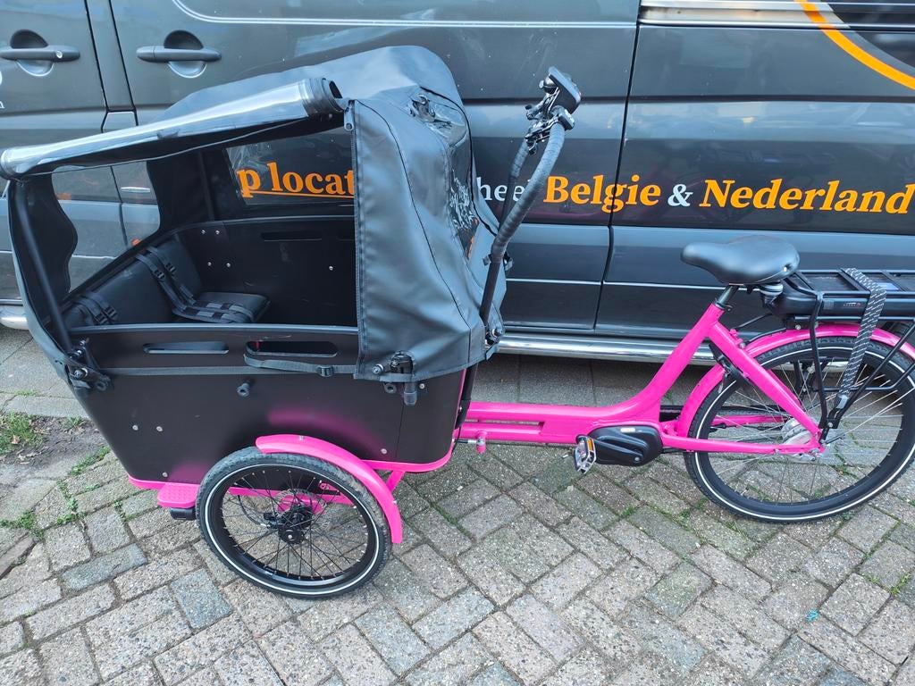 Mooie roze bakfiets ., Fietsen en Brommers, Fietsen | Bakfietsen, Zo goed als nieuw, Overige merken, 4 kinderen of meer, Elektrisch