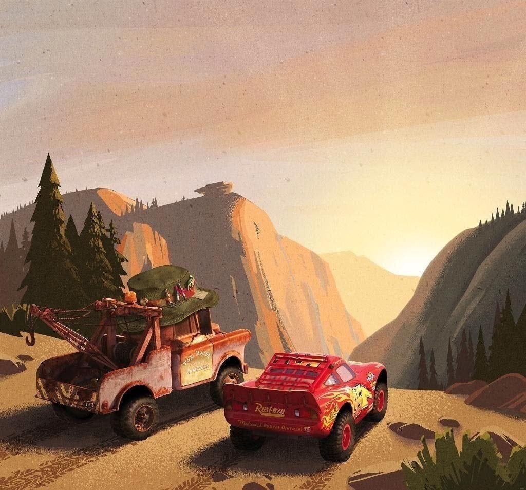Disney Cars Behang Sundown - 300x280 cm - Gratis Verzending, Enfants & Bébés, Neuf, Multicolore, Disney, Décoration murale