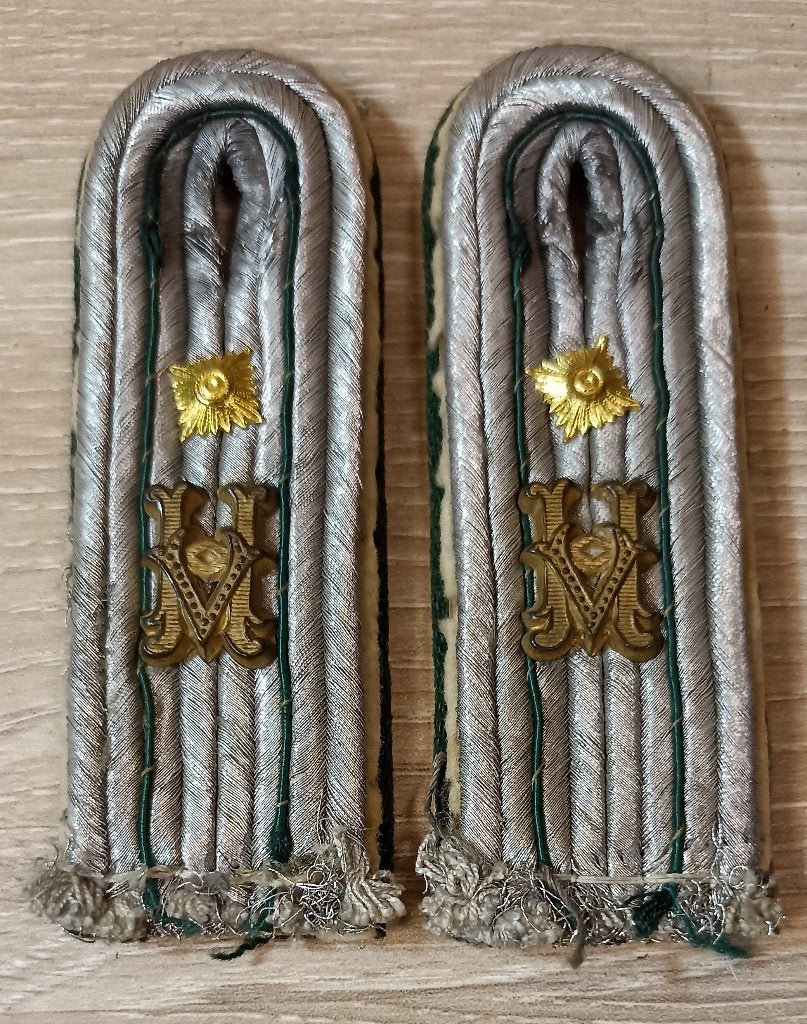 Pattes d'épaule d'officier d'administration ww2, Verzenden, Landmacht, Embleem of Badge