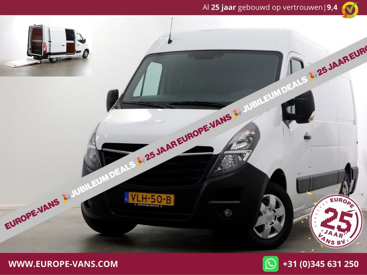 Opel Movano 2.3 Turbo 136pk L2H2 Airco/Camera Laadklep 500kg, Auto's, Bestelwagens en Lichte vracht, Bedrijf, ABS, Centrale vergrendeling