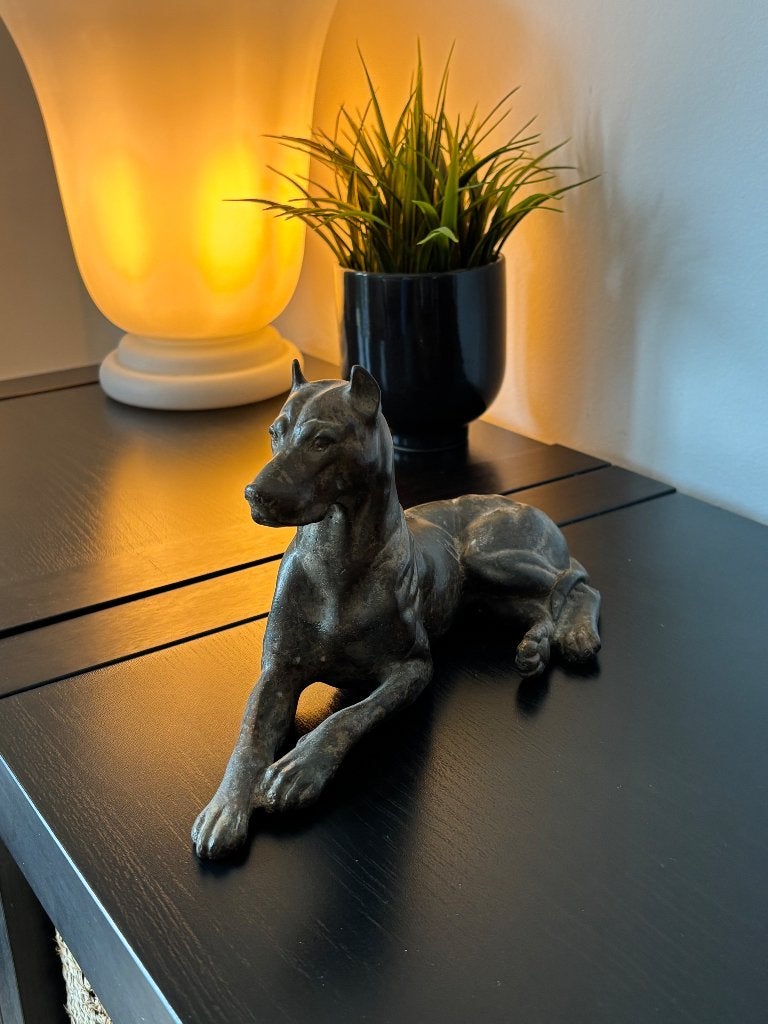 Statue chien bronze, Antiquités & Art, Enlèvement ou Envoi, Bronze