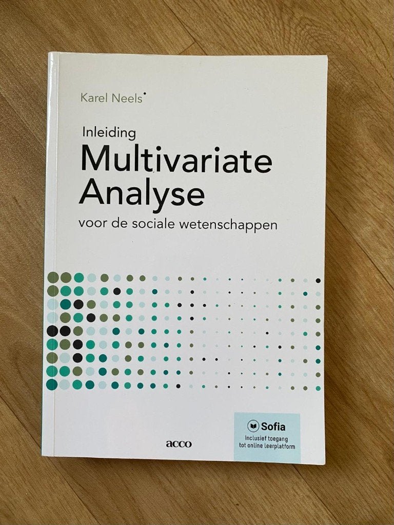 Multivariate Analyse voor de sociale wetenschappen, Boeken, Ophalen, Zo goed als nieuw, Hoger Onderwijs, Karel Neels
