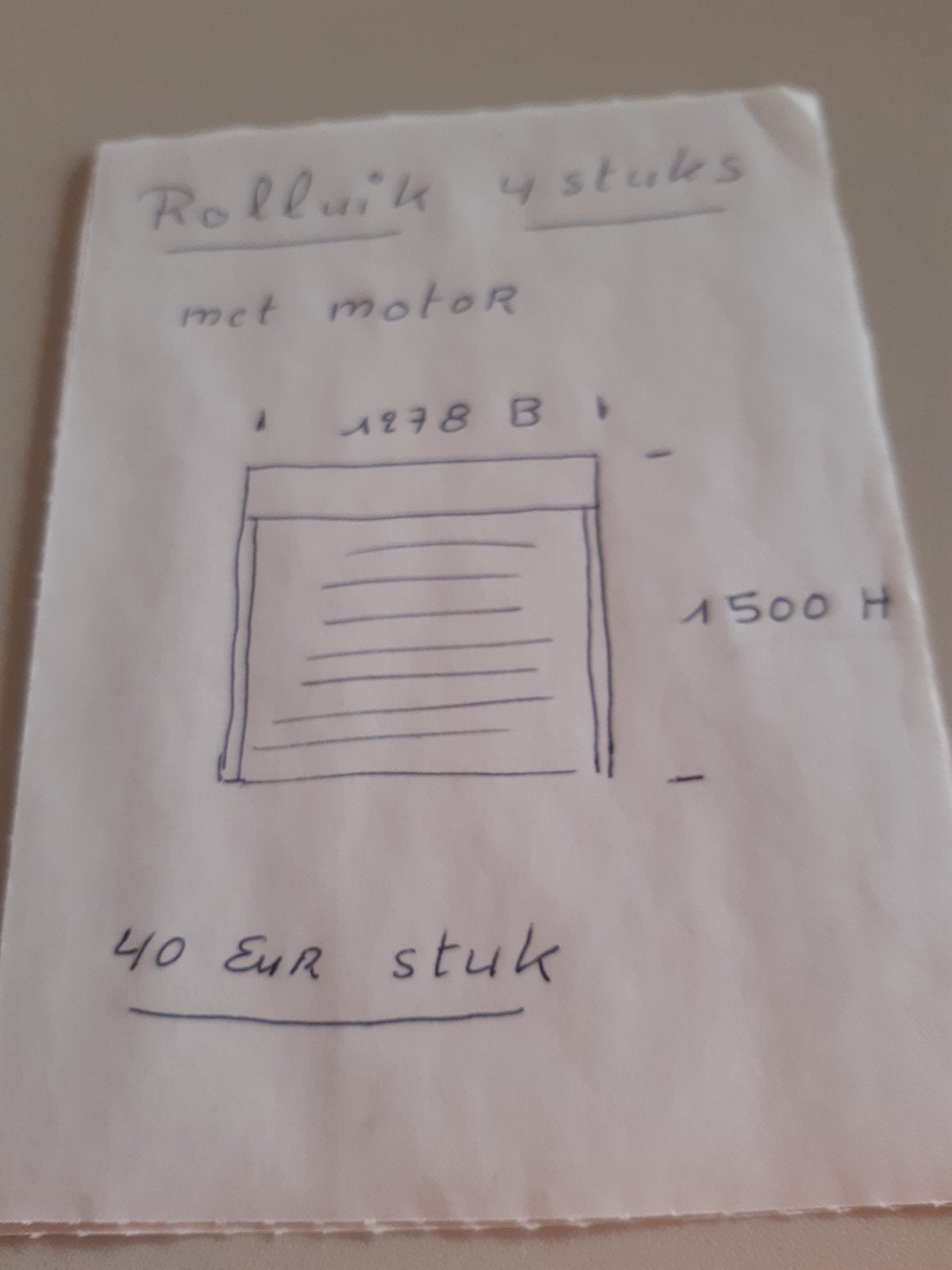 rolluik 4 stuks bruin de maten zie schets, Hobby & Loisirs créatifs, Enlèvement