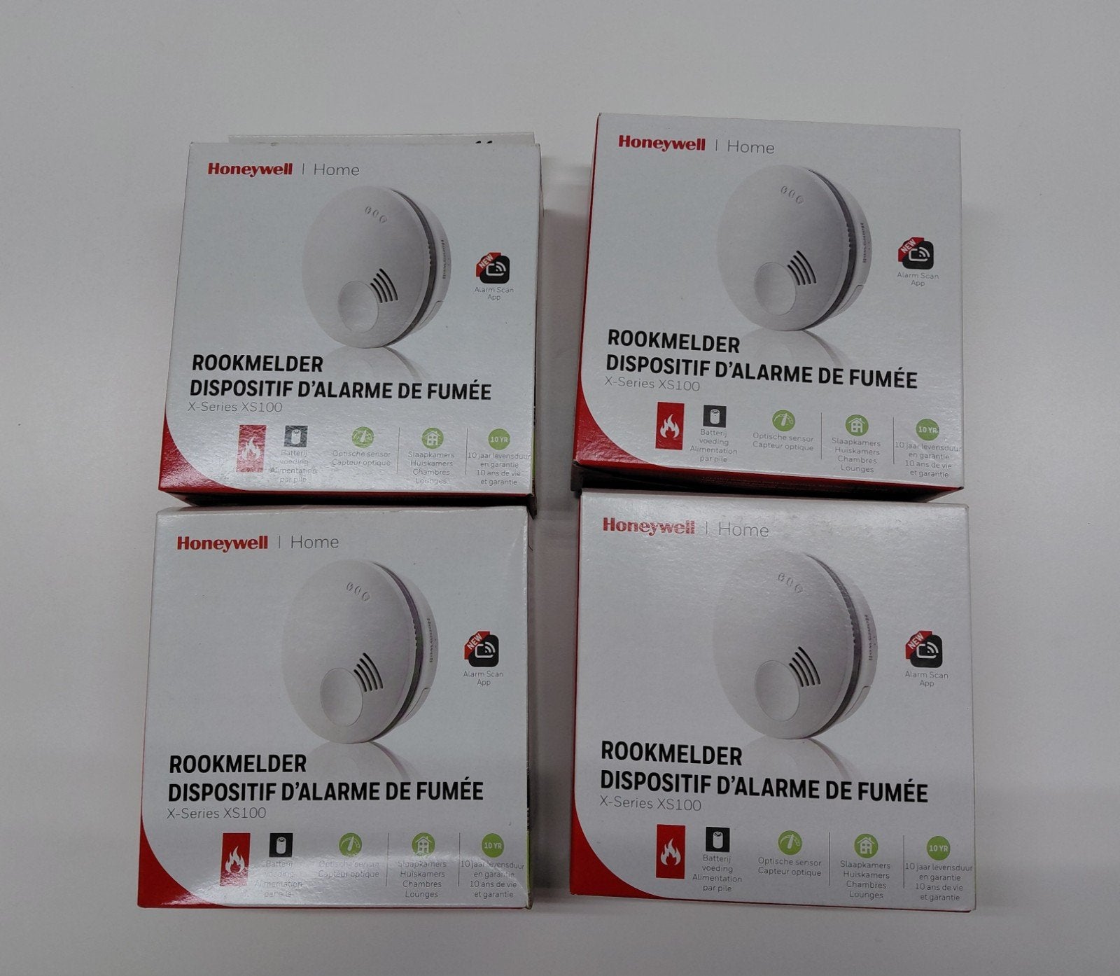 set de 4 détecteurs de fumée - XS 100 - Honeywell, Enlèvement, Neuf
