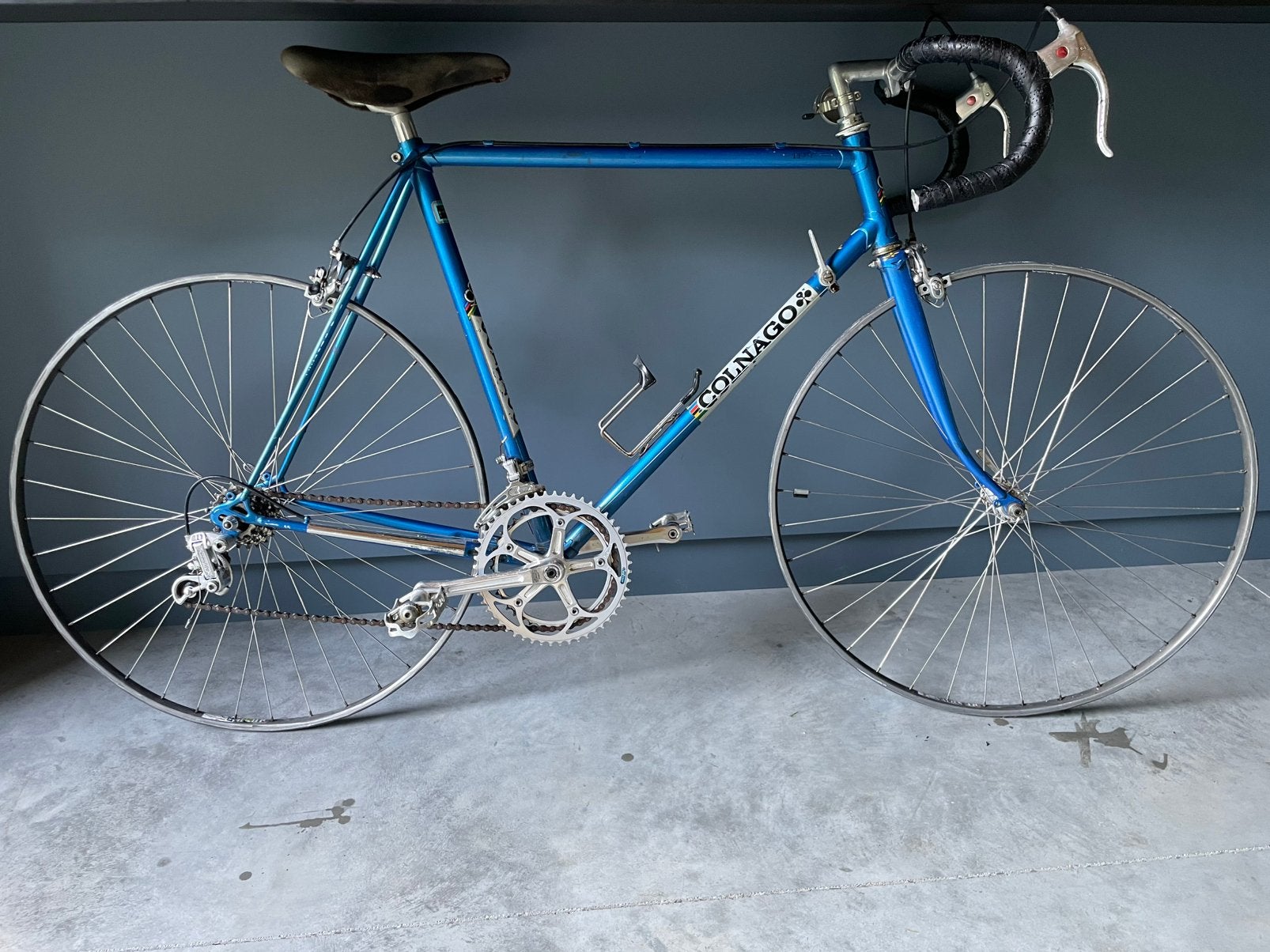 Vintage ‘Colnago’  koersfiets, Fietsen en Brommers, Minder dan 10 versnellingen, Gebruikt, Velgrem, Ophalen