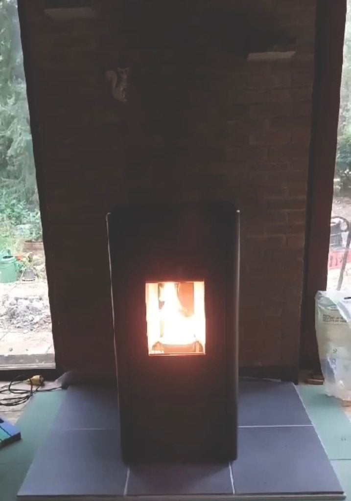 Rika Livo pelletkachel 6kW, Maison & Meubles, Enlèvement, Utilisé, Autoportant, Poêle à granulés