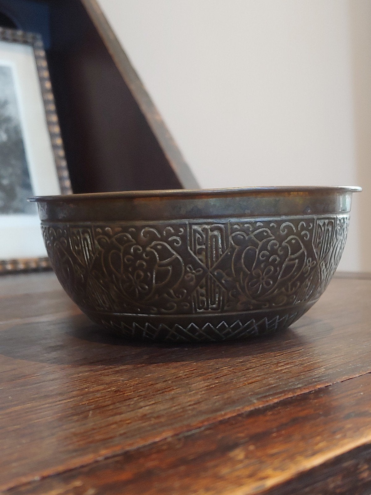 Vintage Mamluk Revival Messing Schaaltje - Al-Yusr 1930, Ophalen