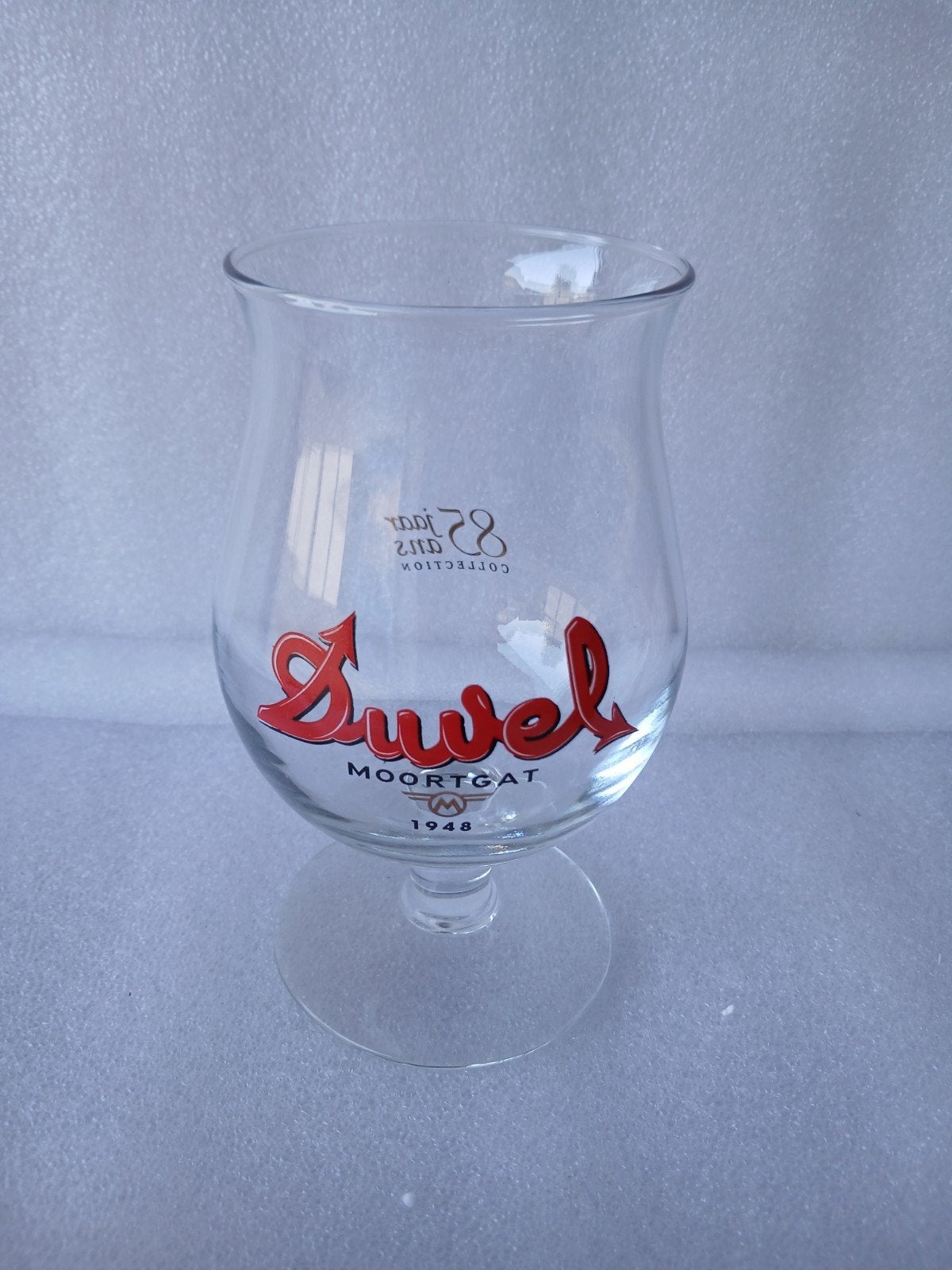 Duvel glas 1948 85 jaar Collection, Verzamelen, Ophalen of Verzenden, Zo goed als nieuw, Bierglas