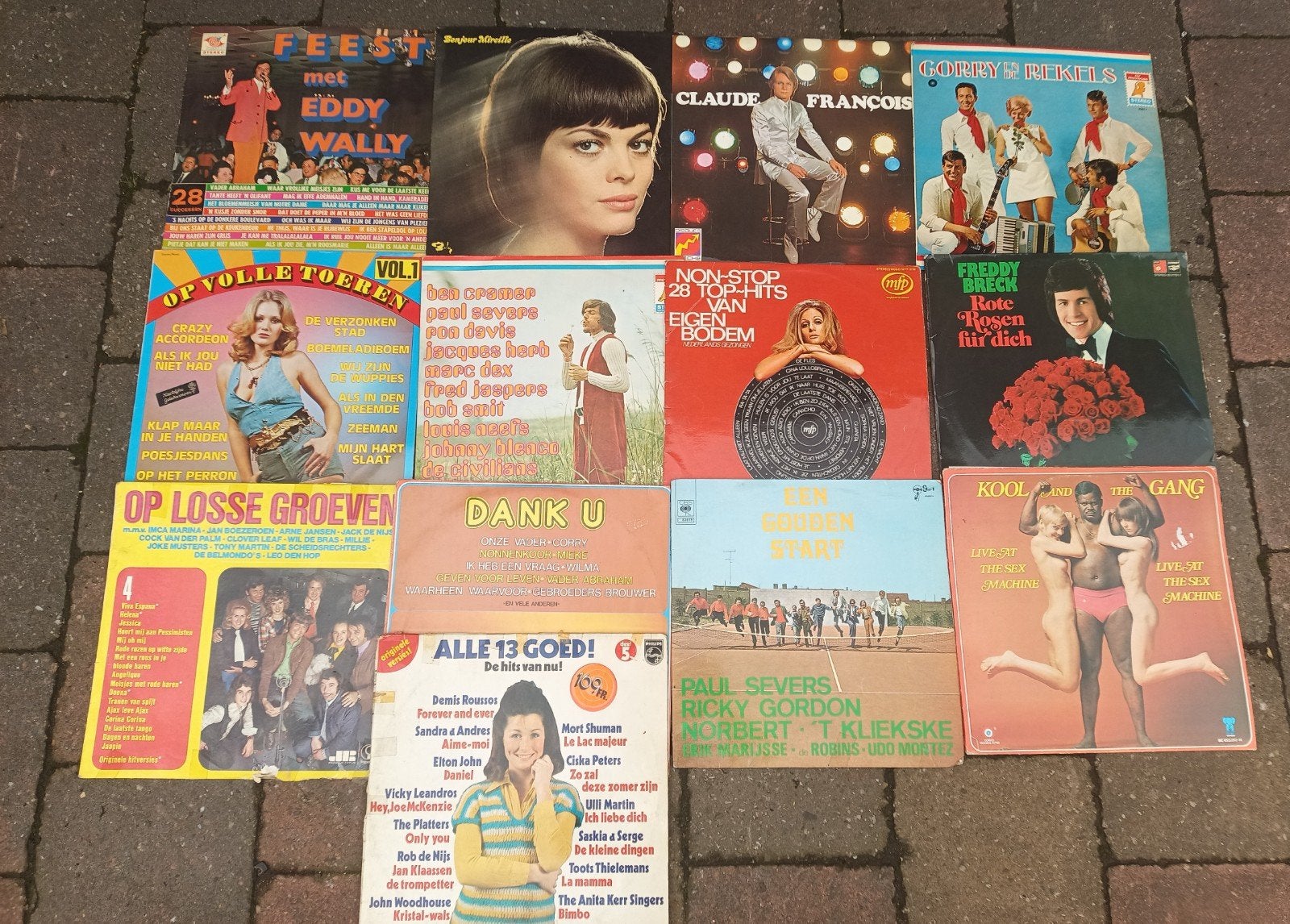 Lot van 13 LP's en 4 singles - Vlaamse & Schlagerhits, LP, Schlager, Enlèvement, Utilisé