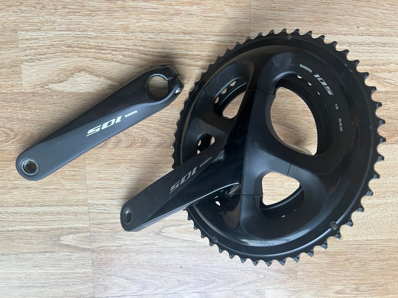 Shimano 105 Crankset 165mm (11-speed), Vélos & Vélomoteurs, Vélos Pièces, Pédalier ou Pédales, Autres matériaux, Comme neuf, Enlèvement