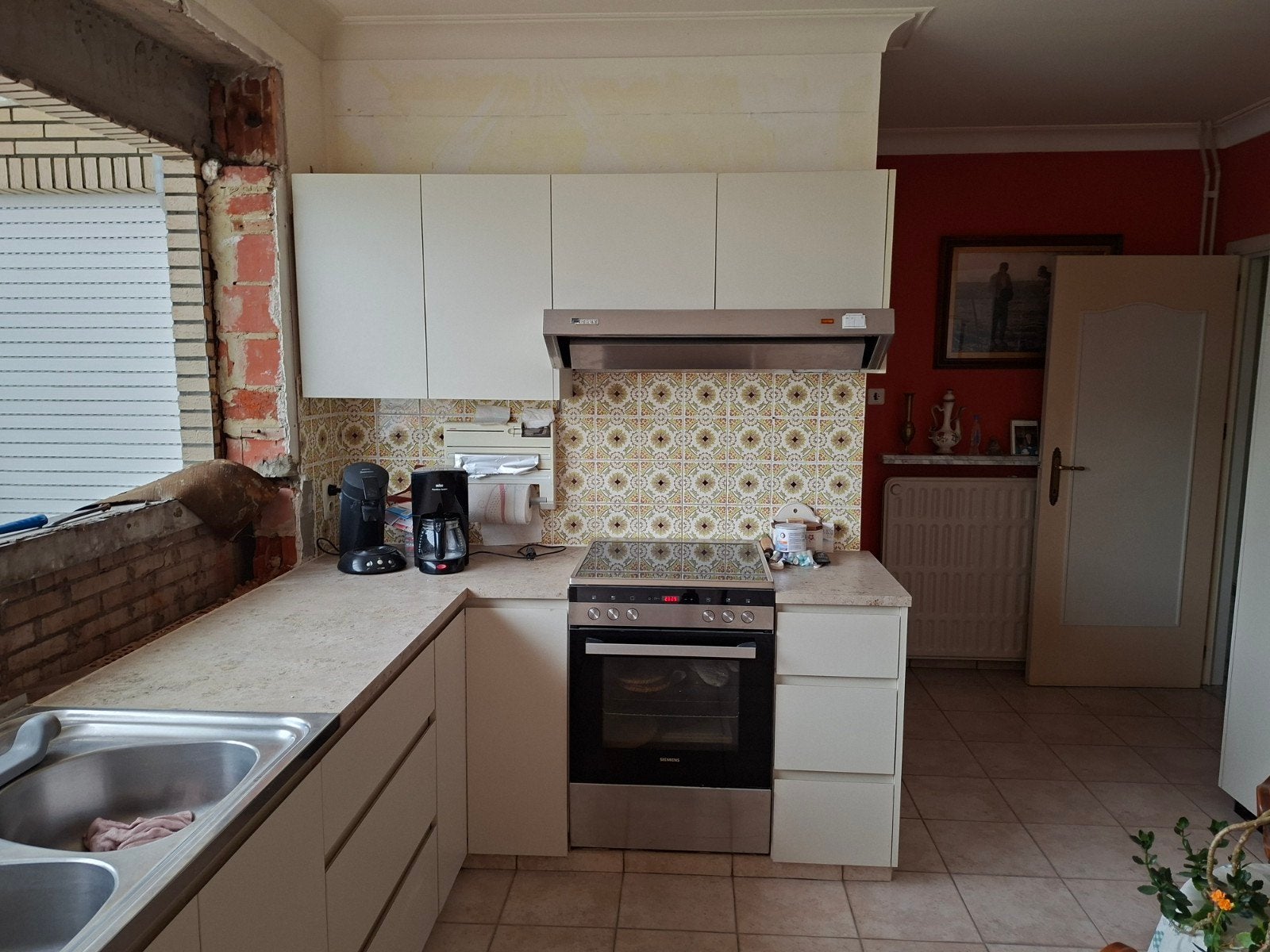 keuken, Huis en Inrichting, Keuken | Complete keukens, Ophalen, Gebruikt, Dubbelwandige keuken, Greeploos