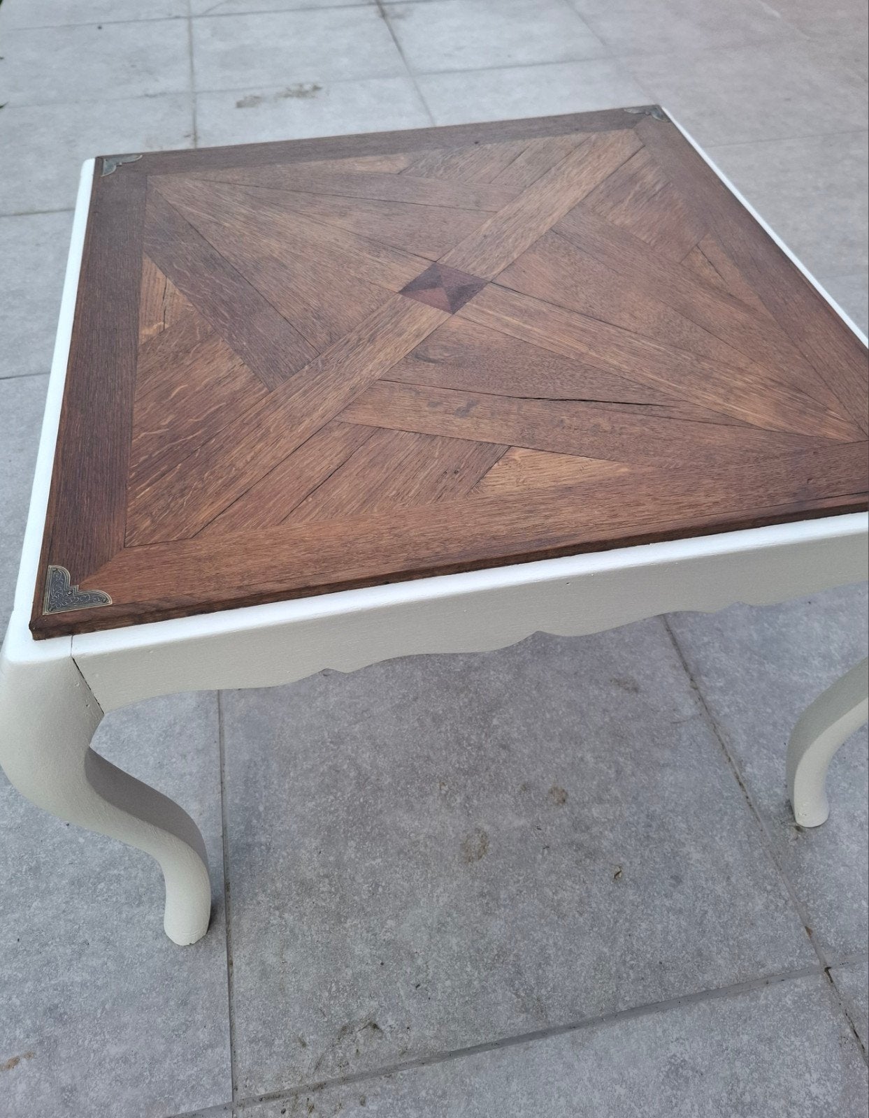Woonkamertafel, landelijk chic (massief eikenhout) gerest, Ophalen, Eikenhout