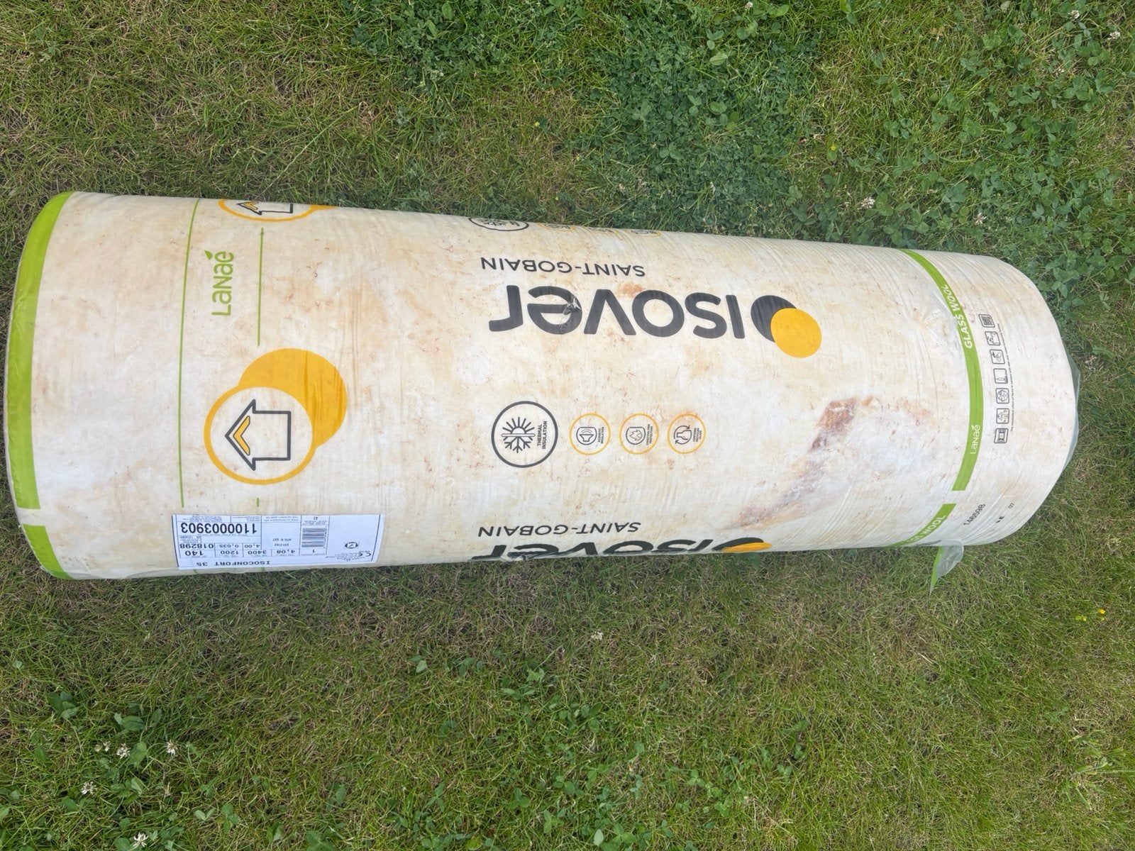 1 nouveau rouleau d'isolant en laine de verre, Bricolage & Construction, Enlèvement, Comme neuf