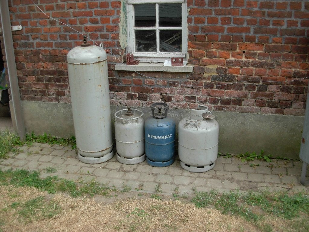 gasflessen, Gebruikt, Minder dan 5 m², Metaal, Grijs