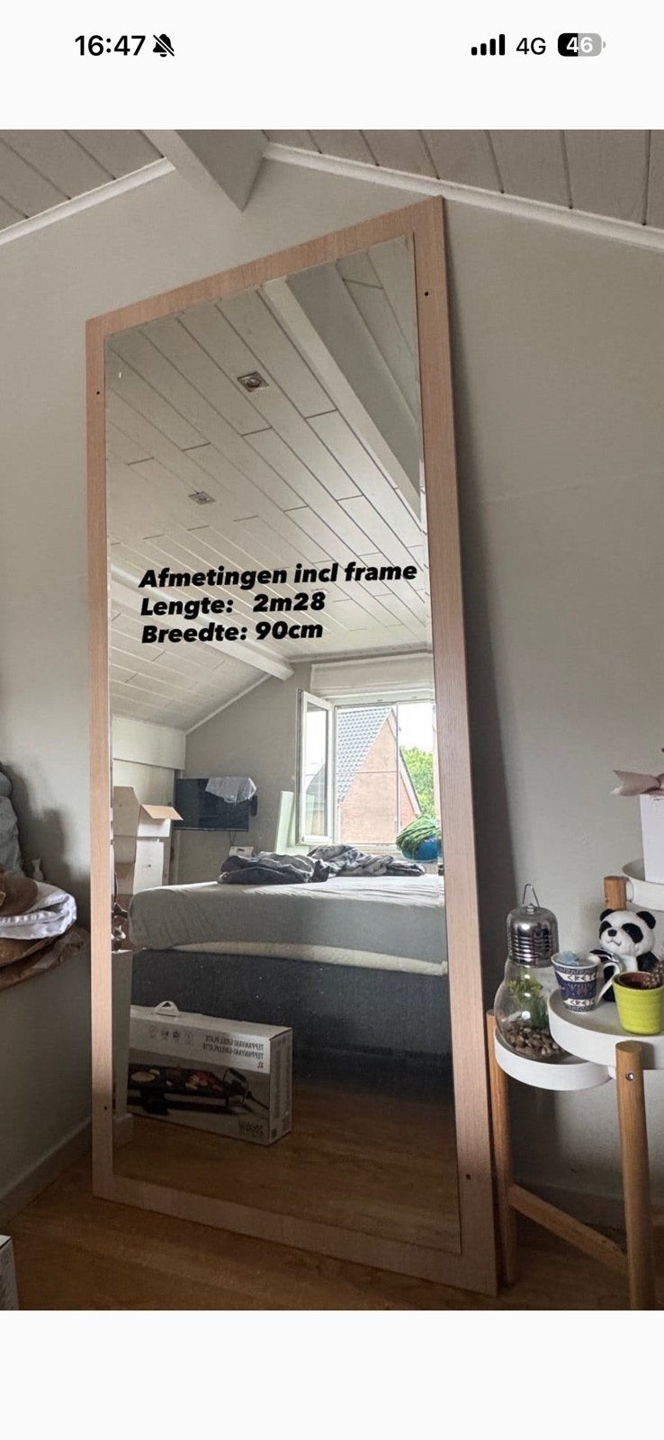 Grote spiegel, Maison & Meubles, Accessoires pour la Maison | Miroirs, Enlèvement, Comme neuf