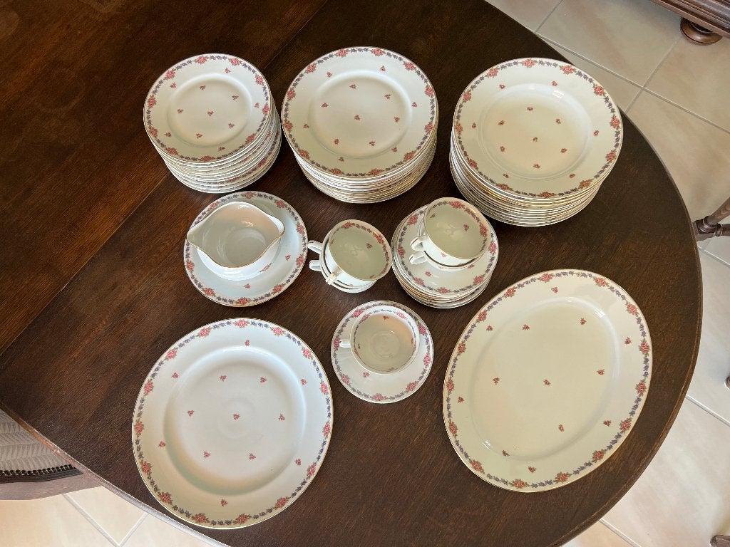 Vaisselle vintage en porcelaine — Vaisselle complète, Enlèvement