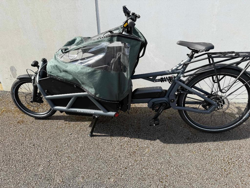 Riese & Müller Load 60 Vario – 1000 wh 2 sièges auto, Vélos & Vélomoteurs, Vélos électriques, Comme neuf, Riese & Müller, 50 km par batterie ou plus