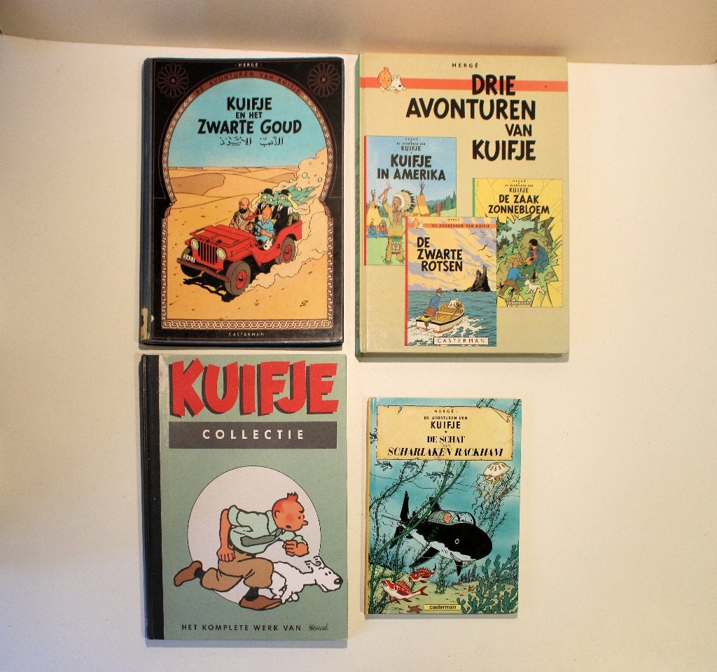 Kuifje lot met 4 alternatieve drukken (Hardcover), Plusieurs BD, Enlèvement ou Envoi, Utilisé, Hergé