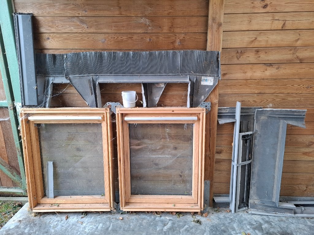 2x velux ggl m04 met gootstukken, Double vitrage, Lucarne, Comme neuf, Enlèvement
