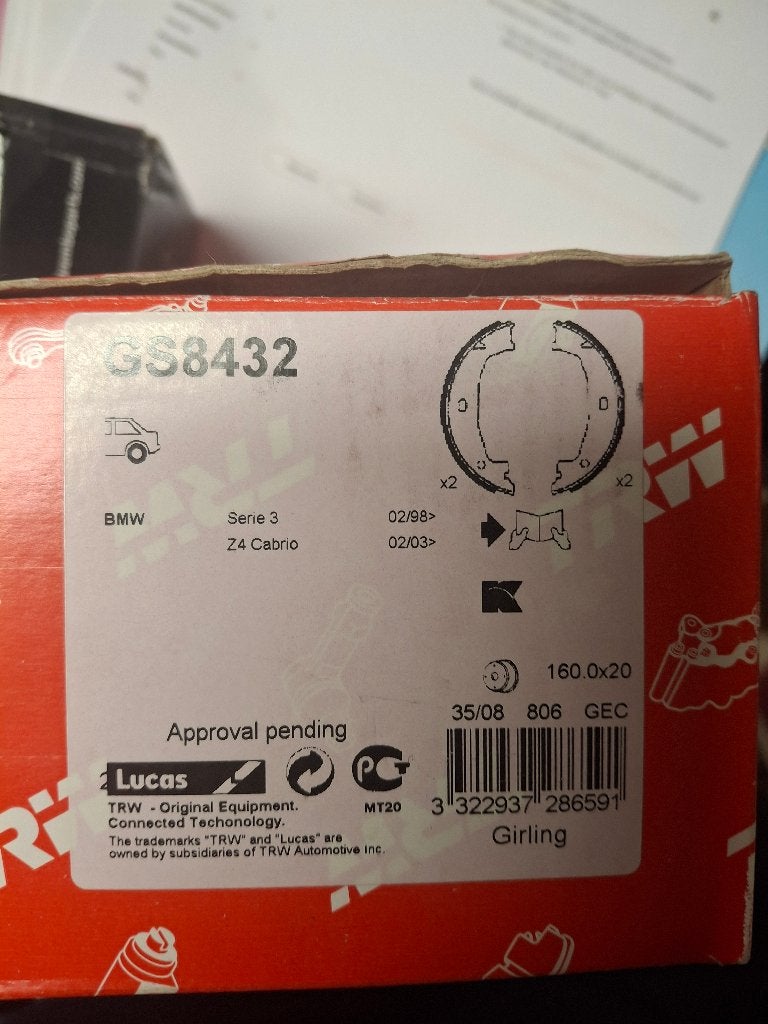 Remblok achter, Ophalen, Nieuw, BMW
