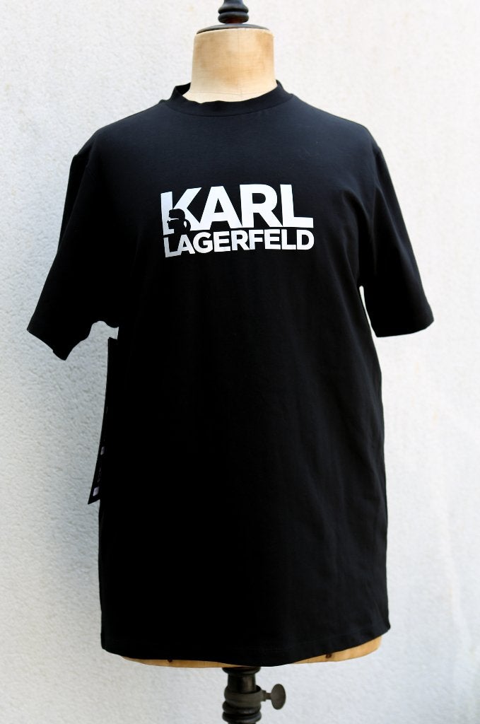 Prachtig nieuw zwart T-shirt Karl Lagerfeld M, Maat 48/50 (M), Zwart, Nieuw, Ophalen of Verzenden