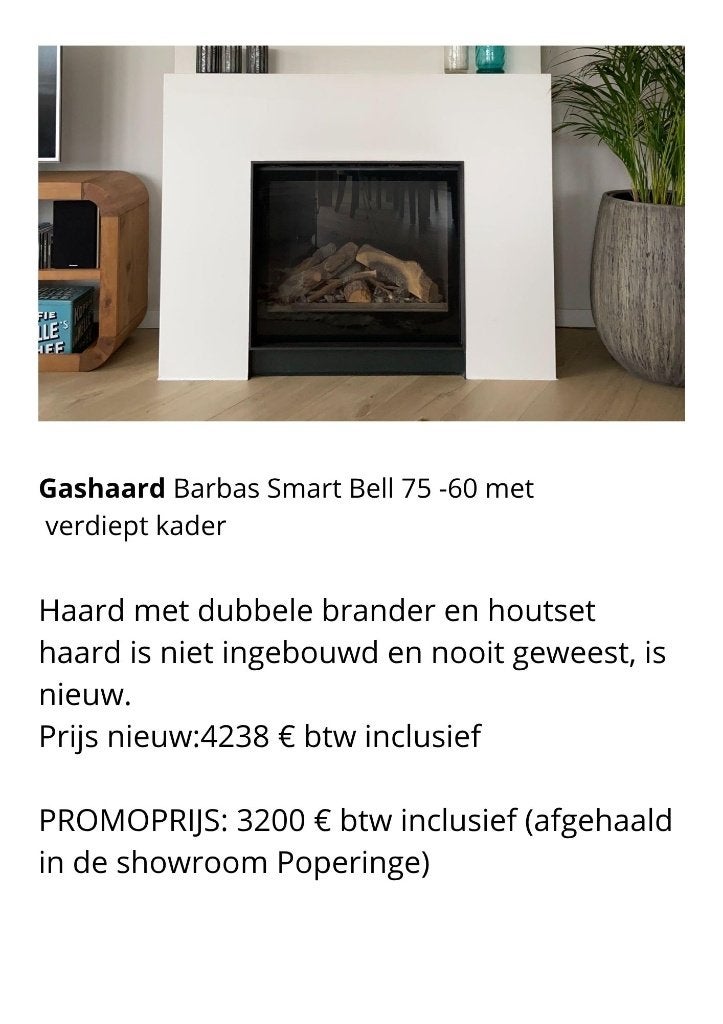 elektrische haarden en gashaarden uit showroom, Ophalen, Zo goed als nieuw