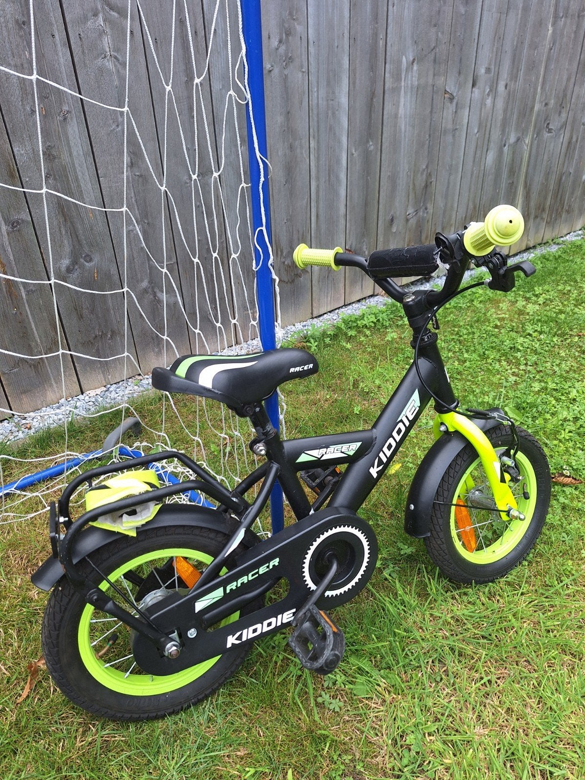 Kiddie racer, zwart groen jongensfiets, 12 inch, Fietsen en Brommers, Ophalen