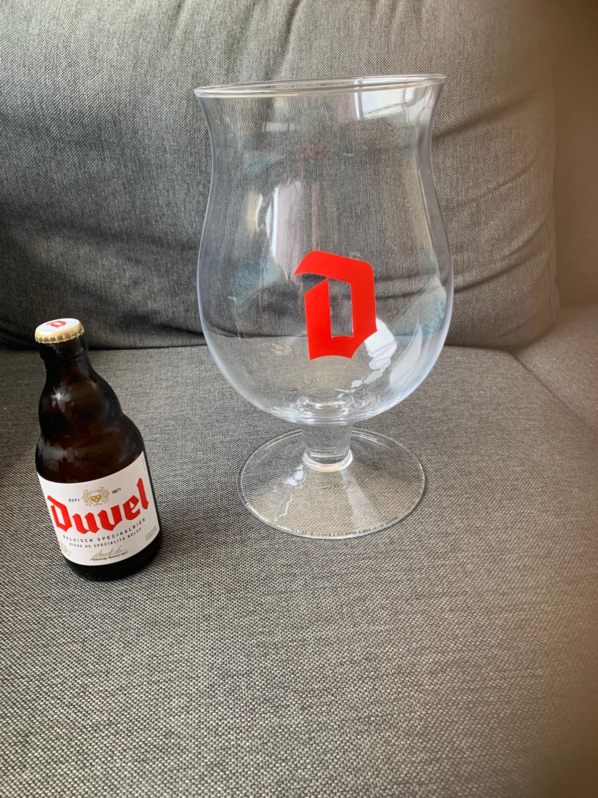 3 liter Duvel glas, Verzamelen, Glas en Drinkglazen, Ophalen of Verzenden