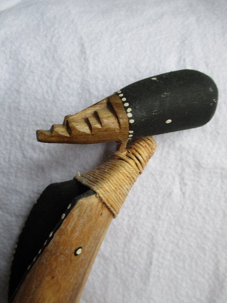 Splendide statuette africaine d'une femme, Antiquités & Art, Afrique, Bois, Sculpté, 62 cm