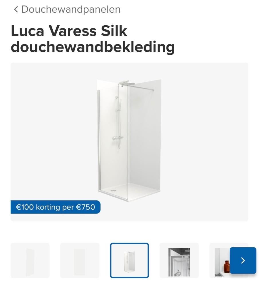 Luca Varess Douche wand wit, Doe-het-zelf en Bouw, Sanitair, Nieuw, Douche, Ophalen