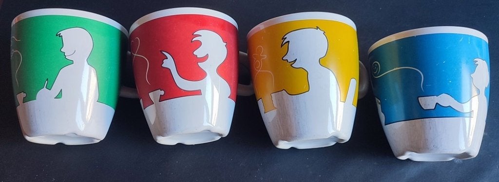Ensemble de tasses Senseo (Douwe Egberts), Enlèvement ou Envoi, Comme neuf, Poterie, Tasse(s) et/ou soucoupe(s)