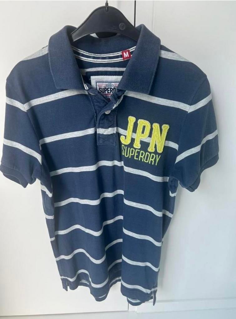 Gestreepte polo - Superdry - medium, Enlèvement ou Envoi, Comme neuf, Taille 48/50 (M), Bleu